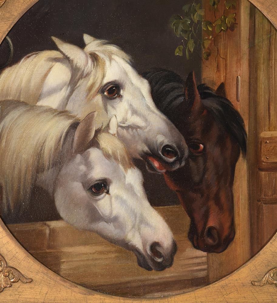 AFTER JOHN FREDERICK HERRING SNR. (BRITISH 1795-1865), THREE HORSES, AT THE BARN - Image 2 of 3