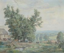 λ CHARLES ERNEST CUNDALL (BRITISH 1890-1971), LONG CRENDON, BUCKINGHAMSHIRE