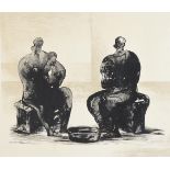 λ HENRY MOORE (BRITISH 1898-1986), TWO WOMEN BATHING A CHILD II (CRAMER 310)