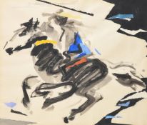 NEL ERASMUS (SOUTH AFRICAN B.1928), HORSE AND RIDER