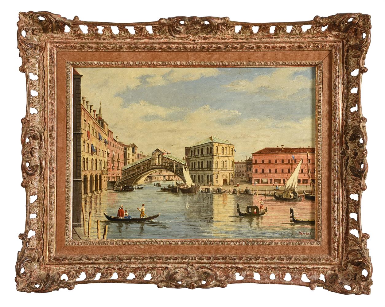 ALBERTO TERRINI (ITALIAN 19TH/20TH CENTURY), RIALTO BRIDGE - Image 2 of 3