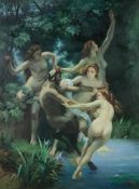 J. PASTOR AFTER WILLIAM BOUGEREAU, NYMPHS AND SATYR