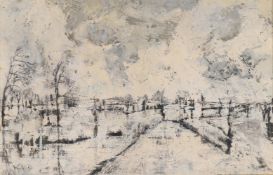 λ CLARE STEPHENS (BRITISH 20TH/21ST CENTURY), WET LANDSCAPE