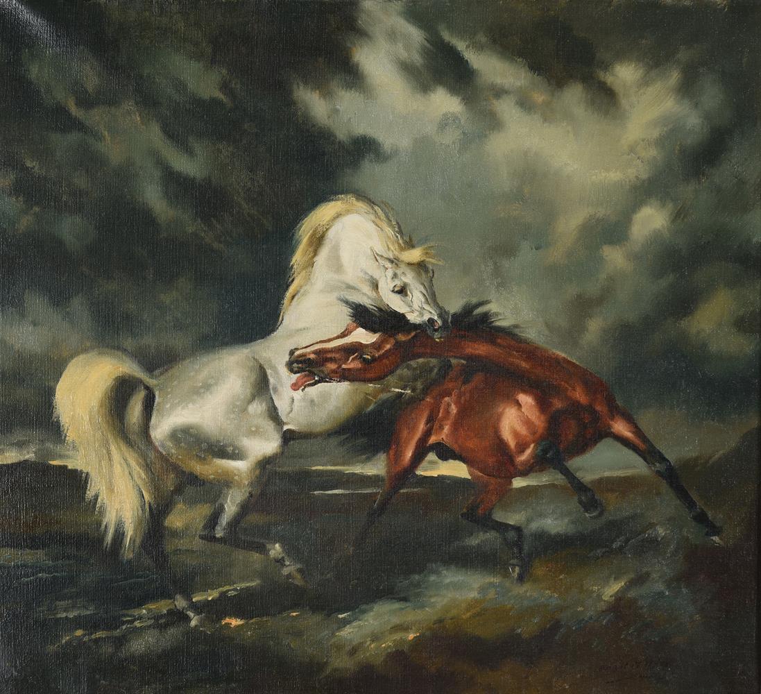 λ RAOUL MILLAIS (BRITISH 1901-1999), HORSES - THE ATTACK