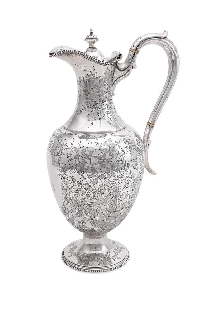 Y A VICTORIAN SILVER WINE FLAGON, ATKIN BROTHERS - Image 2 of 4