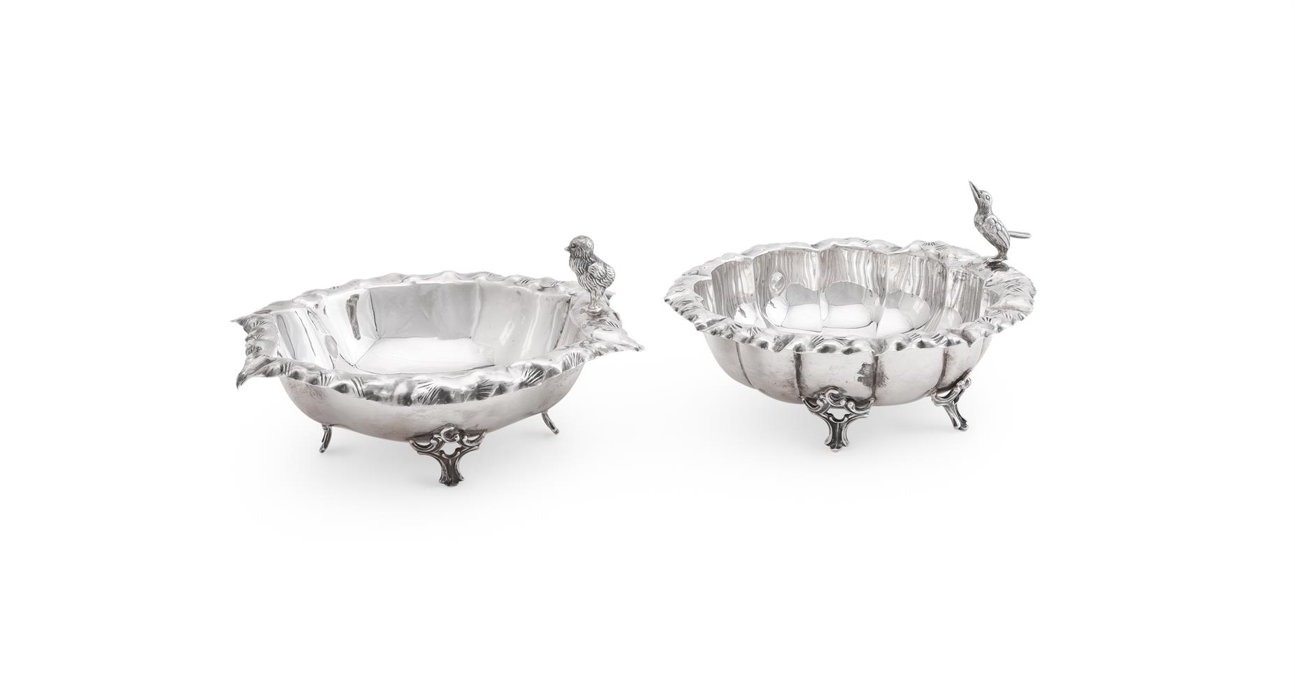 TWO SILVER COLOURED BOWLS