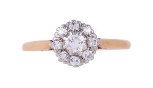 A DIAMOND CLUSTER RING