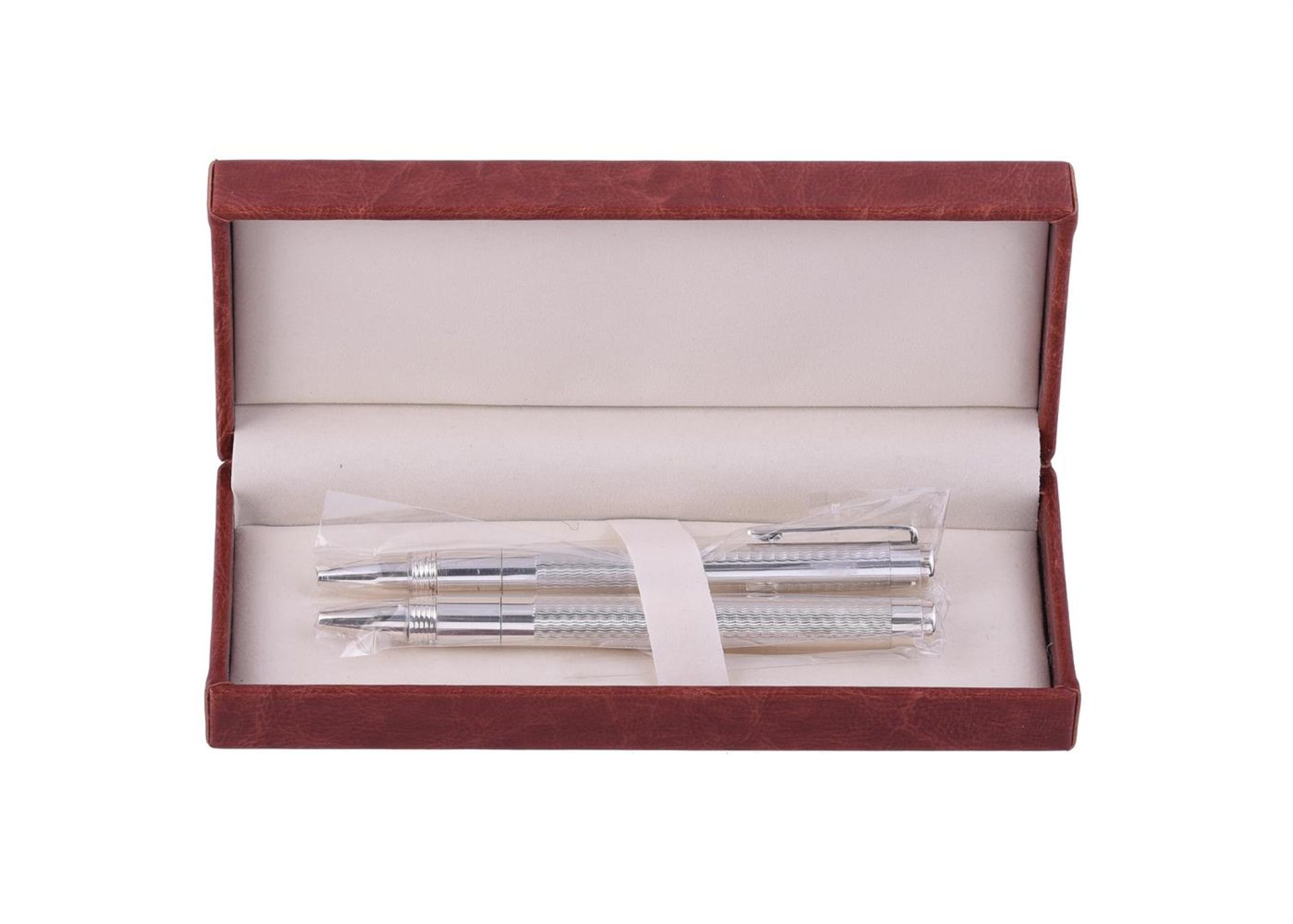 † A PAIR OF SILVER BALLPOINT PENS - Image 2 of 2