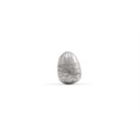 A SILVER COLOURED ACORN SHAPED NUTMEG GRATER