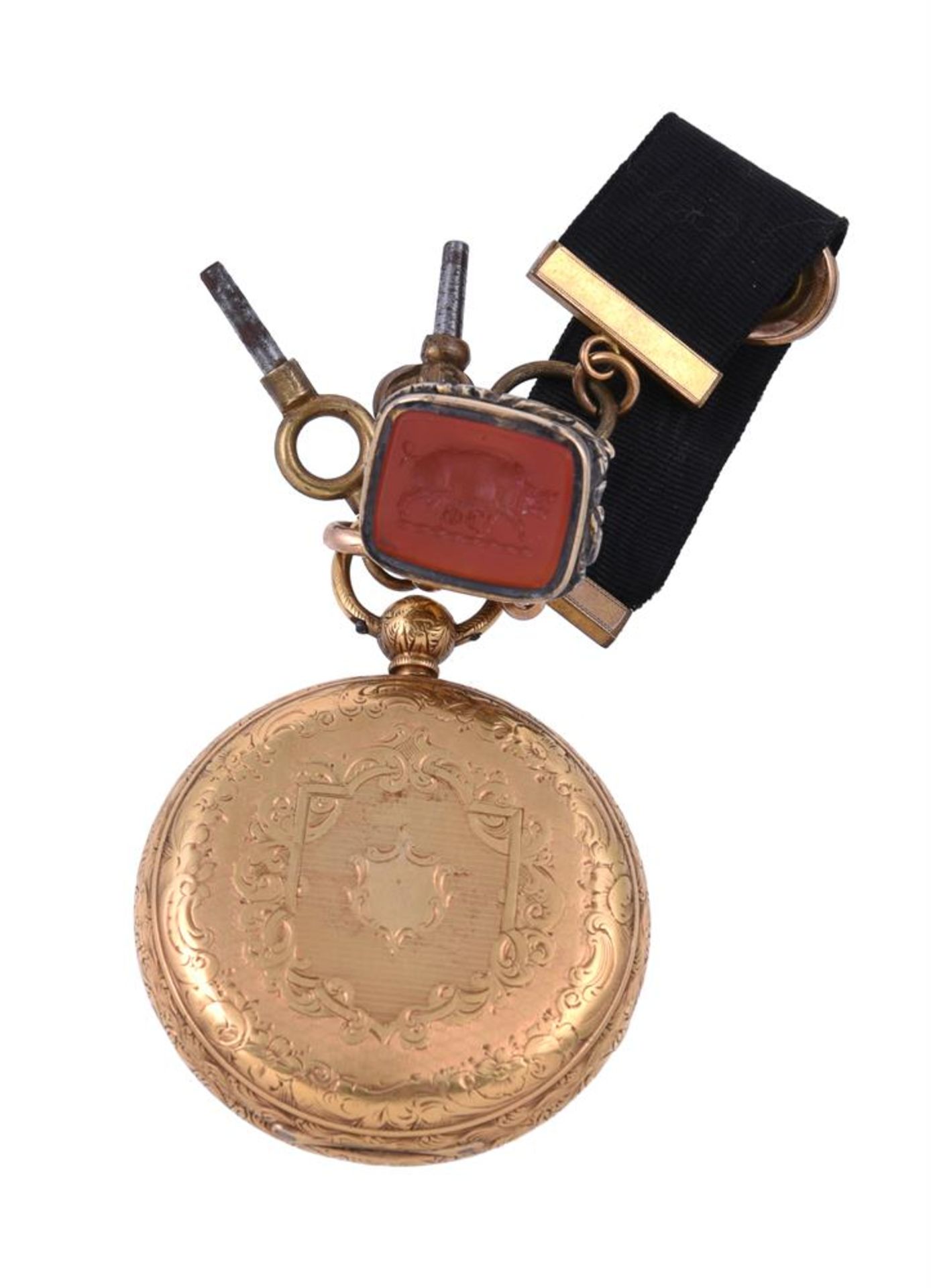 AN 18 CARAT GOLD OPEN FACE POCKET WATCH - Image 3 of 4