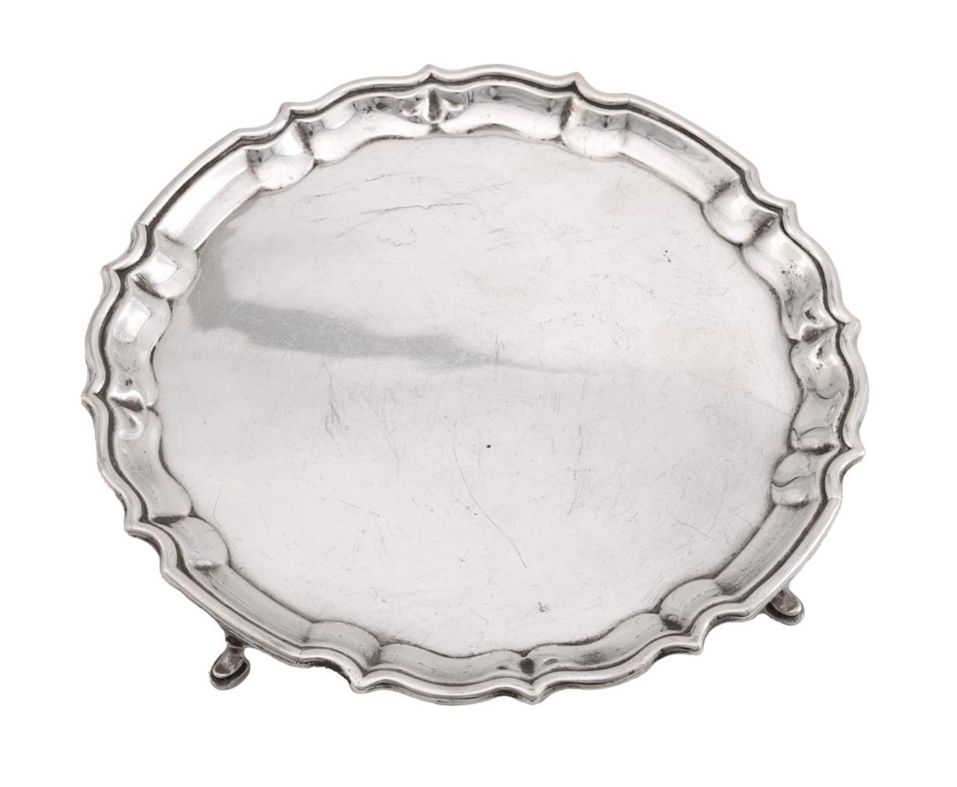 A GEORGE III SILVER CIRCULAR SALVER, RICHARD RUGG II - Image 4 of 5