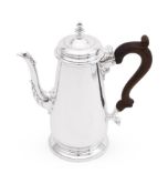 A SILVER COFFEE POT HANCOCKS & CO., LONDON 1966