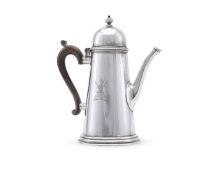 A SILVER TAPERING COFFEE POT, CARRINGTON & CO.