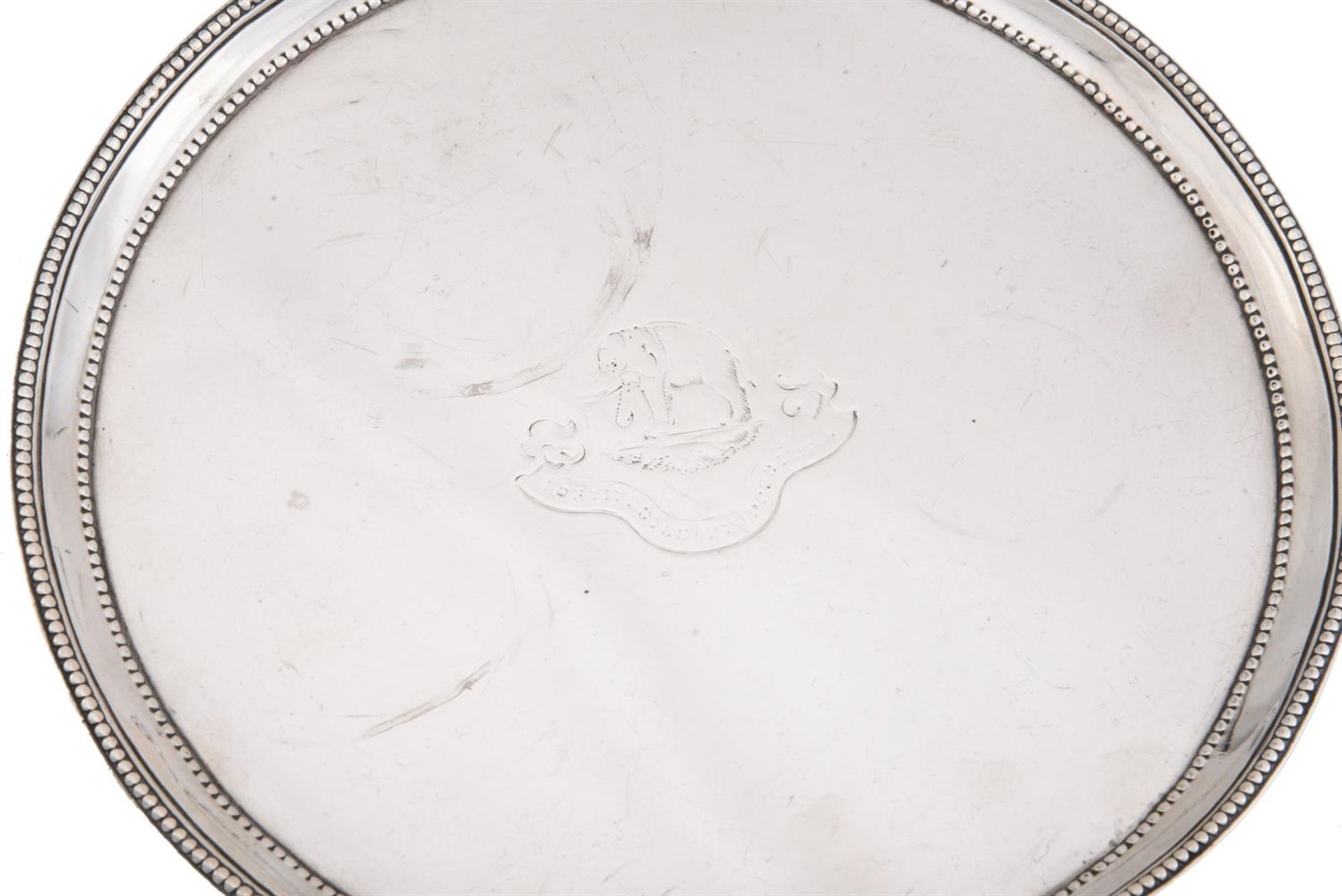 A GEORGE III SILVER CIRCULAR SALVER, RICHARD RUGG II - Image 2 of 5