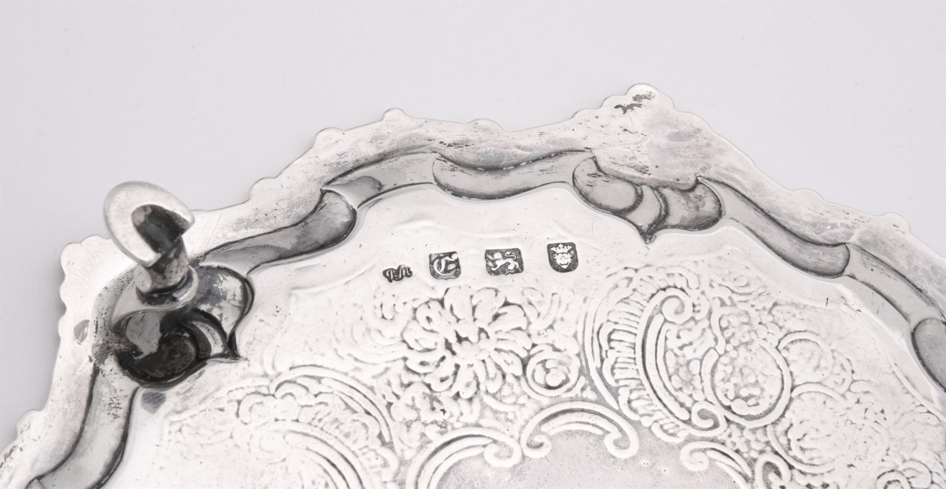 A LATE GEORGE II SILVER WAITER - Image 3 of 3