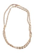 A GOLD COLOURED FANCY LINK CHAIN NECKLACE