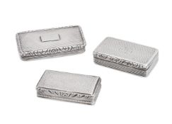 THREE SILVER RECTANGULAR BOXES