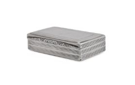 A GEORGE IV SILVER RECTANGULAR BOX, NATHANIEL MILLS