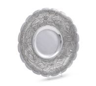 A MEXICAN SILVER COLOURED SHAPED CIRCULAR BOWL