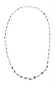 A COLOURED ZIRCON NECKLACE