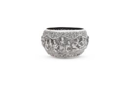 A BURMESE SILVER BOWL