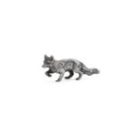 A SILVER MODEL OF A FOX, ASPREY