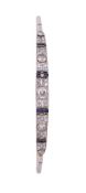 A 1920S DIAMOND AND SAPPHIRE BRACELET