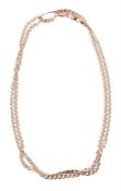 A GOLD COLOURED ANCHOR LINK CHAIN NECKLACE