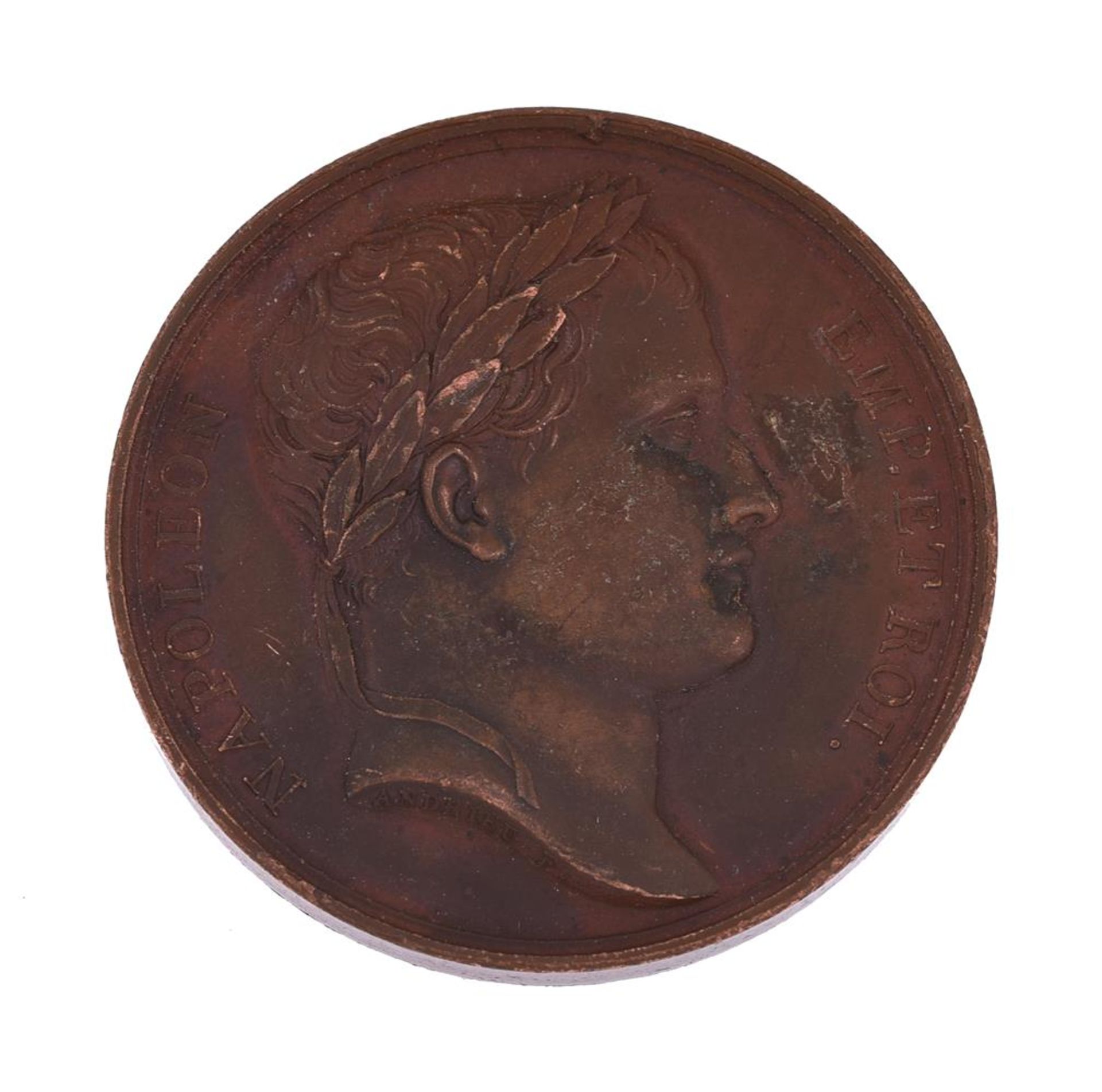 FRANCE, NAPOLEON, BATTLE OF RAAB 1809, BRONZE MEDAL BY ANDRIEU AND DUBOIS - Image 2 of 2