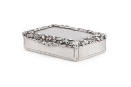 [MASONIC INTEREST] AN EARLY VICTORIAN SILVER TABLE SNUFF BOX, NATHANIEL MILLS