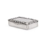 [MASONIC INTEREST] AN EARLY VICTORIAN SILVER TABLE SNUFF BOX, NATHANIEL MILLS