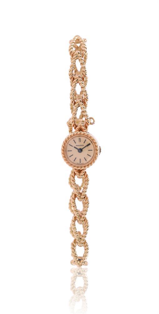 JAEGER LECOULTRE, LADY'S GOLD COLOURED BRACELET WATCH