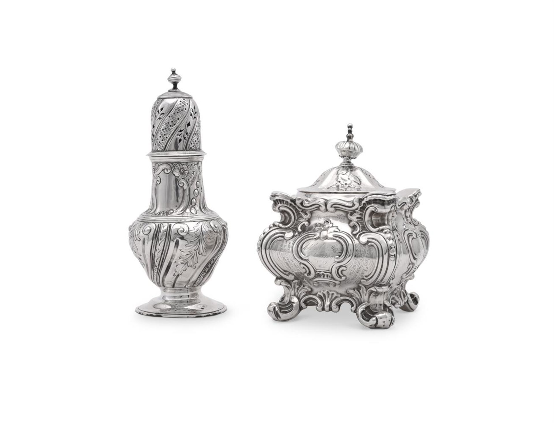 A VICTORIAN SILVER SQUARE BALUSTER TEA CADDY - Image 2 of 6