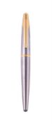 ALFRED DUNHILL, AD 2000, BRUSHED METAL CIGAR FOUNTAIN PEN