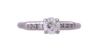 A SINGLE STONE DIAMOND RING