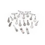 EIGHTEEN ASSORTED SILVER NAPKIN CLIPS