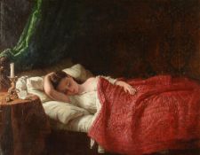 JOHANN GEORG MEYER VON BREMEN (GERMAN 1813-1886), SLEEPING GIRL