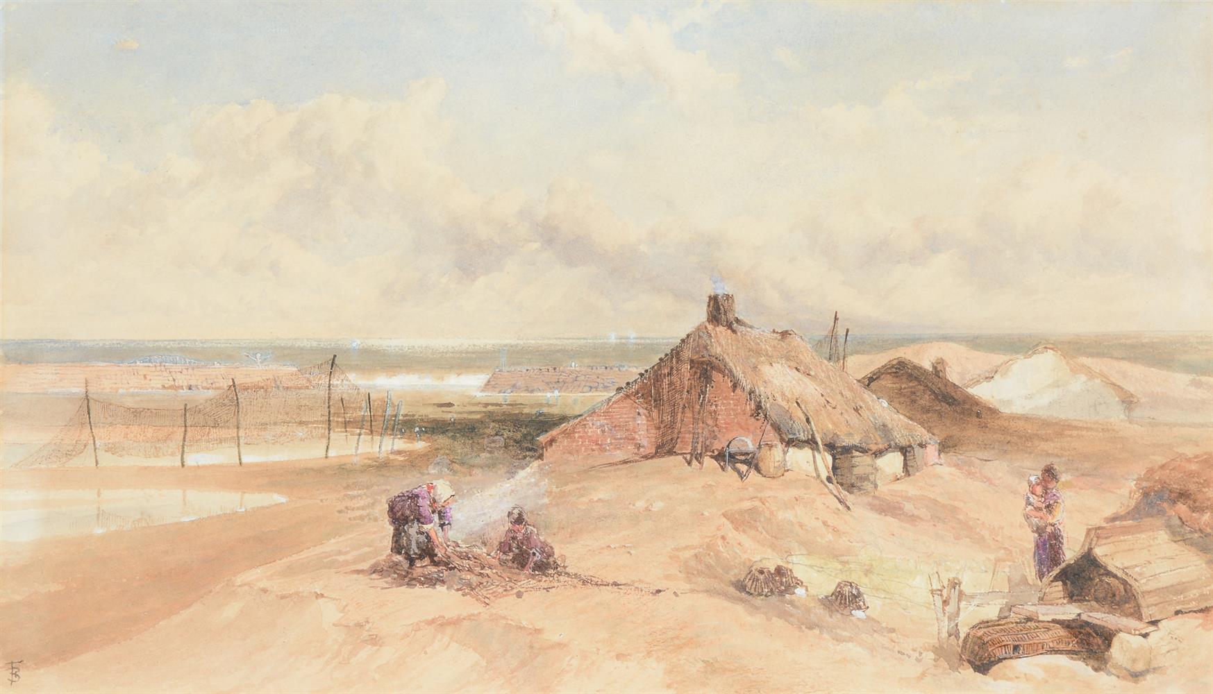 MYLES BIRKET FOSTER (BRITISH 1825-1899), CULLERCOATS NEAR THE MOUTH OF THE TYNE