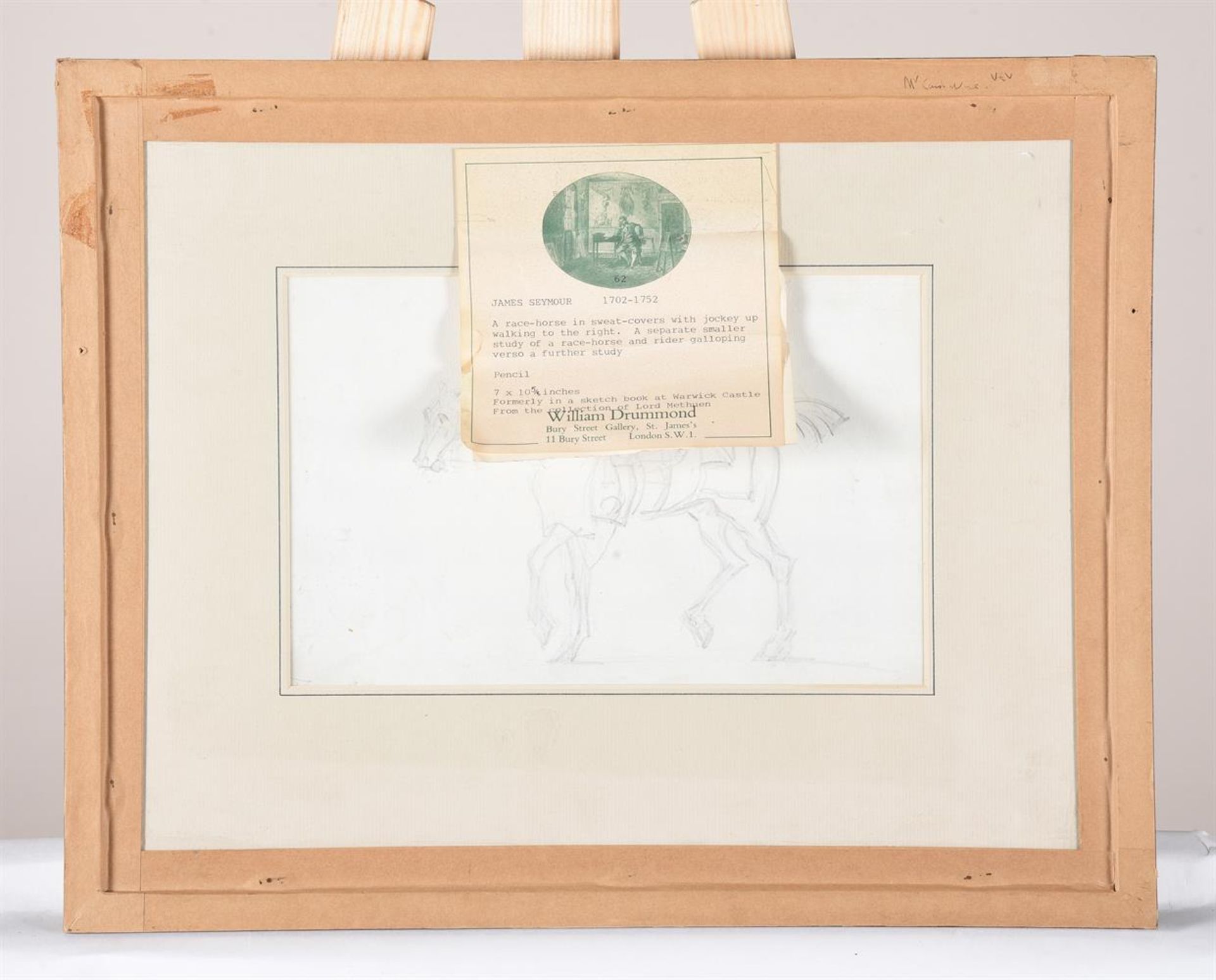 JAMES SEYMOUR (BRITISH 1702-1752), STUDIES OF RACEHORSES (RECTO AND VERSO) - Image 3 of 4