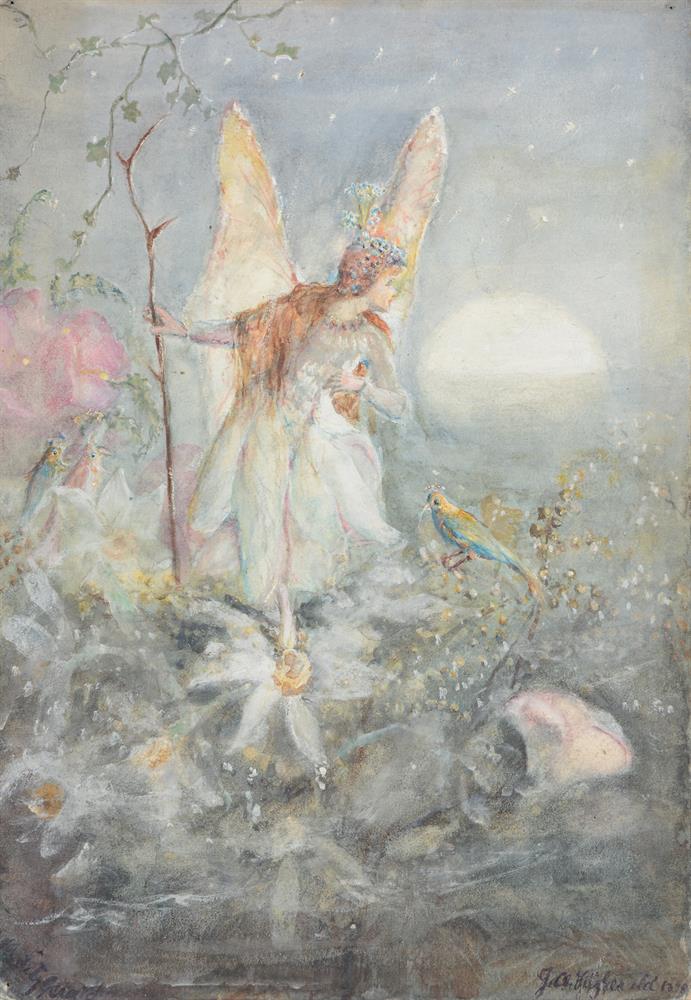 JOHN ANSTER FITZGERALD (BRITISH 1832-1906), A TIPTOEING FAIRY QUEEN