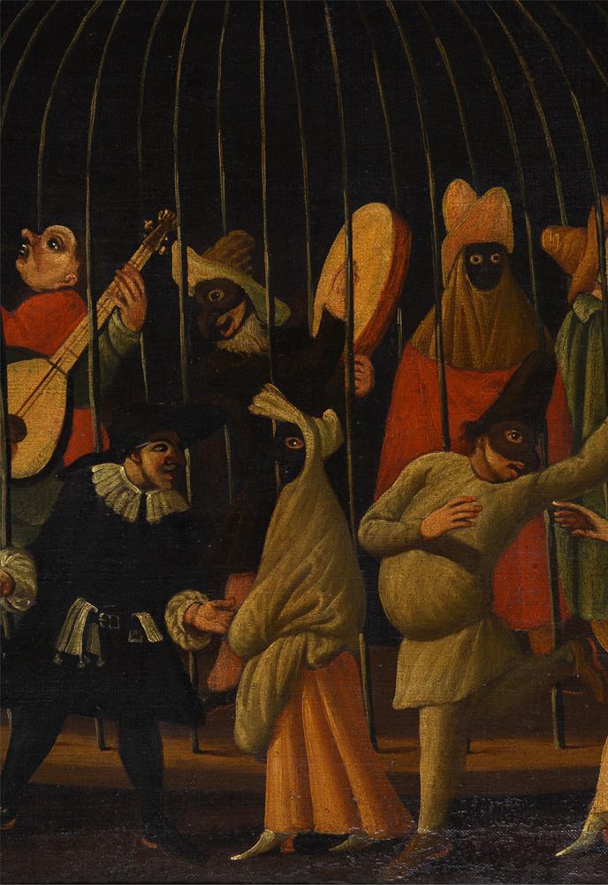 ATTRIBUTED TO THE 'MAESTRO DELLA FERTILITA DELL'UOVO', THE CAGE OF FOOLS - Image 3 of 6