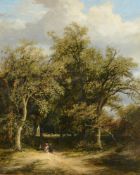 JAMES STARK (BRITISH 1794-1859), FIGURES ON A WOODED TRACK