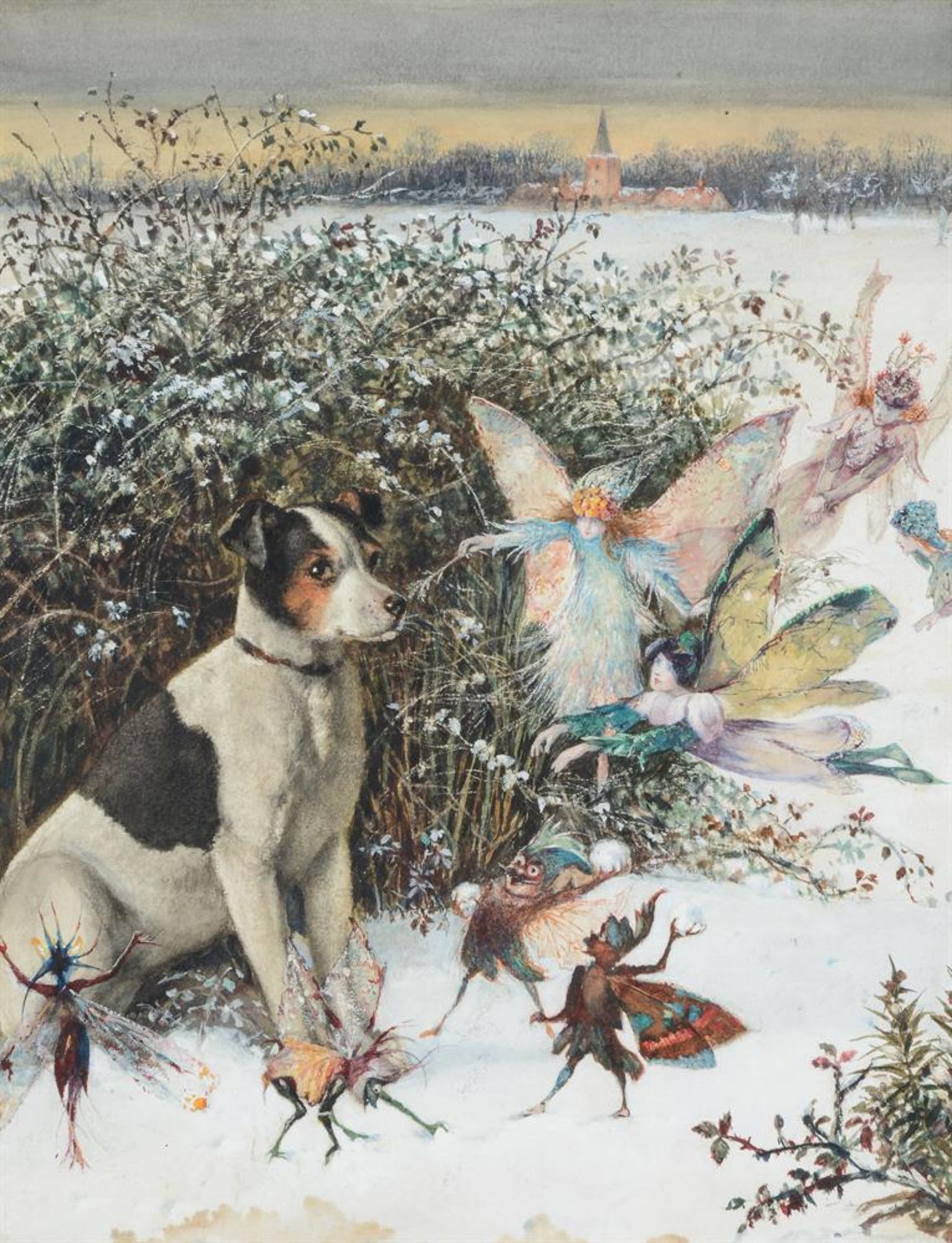 JOHN ANSTER FITZGERALD (BRITISH 1832-1906), SNOWY MISCHIEF