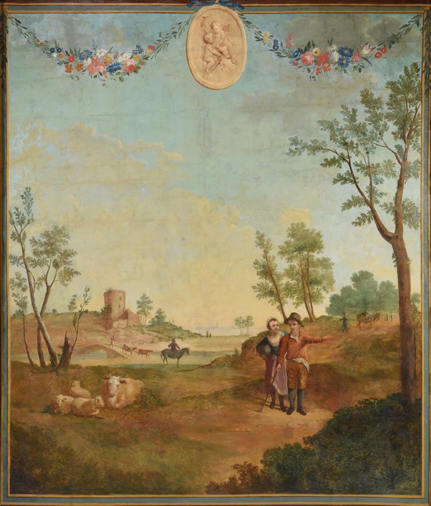 FRENCH SCHOOL (19TH CENTURY), FIGURES IN A LANDSCAPE - Image 2 of 7