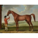 FOLLOWER OF JOHN WOOTTON, A HORSE HELD BY A GROOM