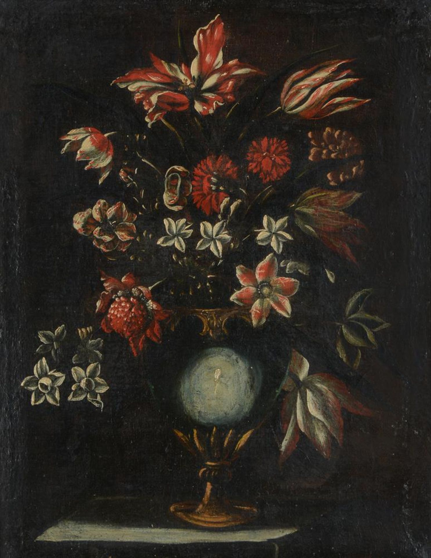 ITALIAN SCHOOL (17TH CENTURY), A PAIR OF STILL LIFES WITH TULIPS