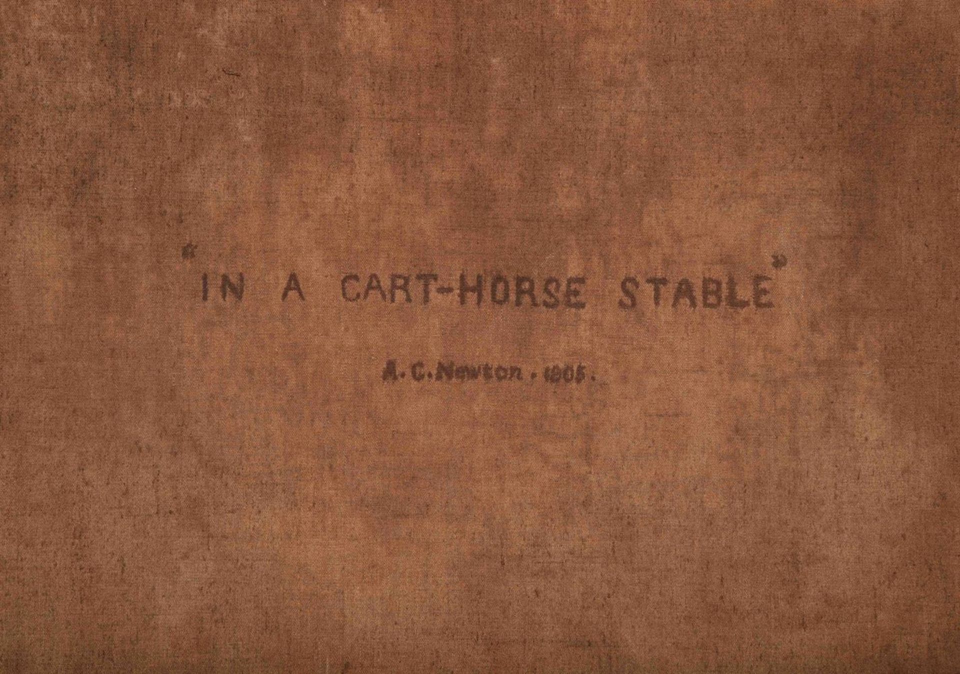 λ ALGERNON NEWTON (BRITISH 1880-1968), IN A CART-HORSE STABLE - Image 3 of 4