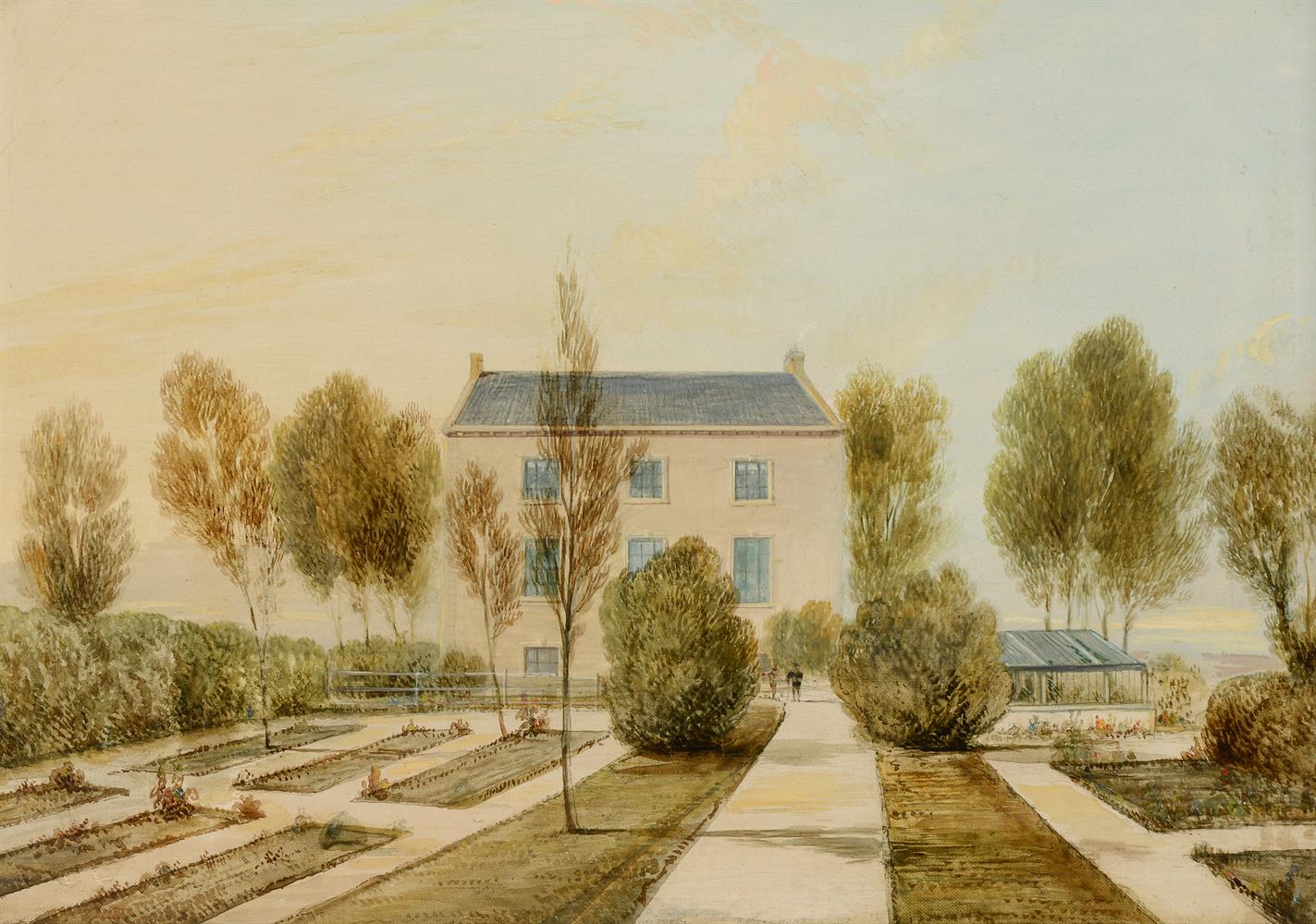 ATTRIBUTED TO JOHN WILSON EWBANK (BRITISH 1799 - 1847), A HOUSE; WITH ANOTHER (2) - Image 2 of 6