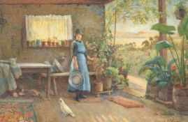 FLORENCE FITZGERALD (BRITISH 1857-1927), AN AUSTRALIAN KITCHEN