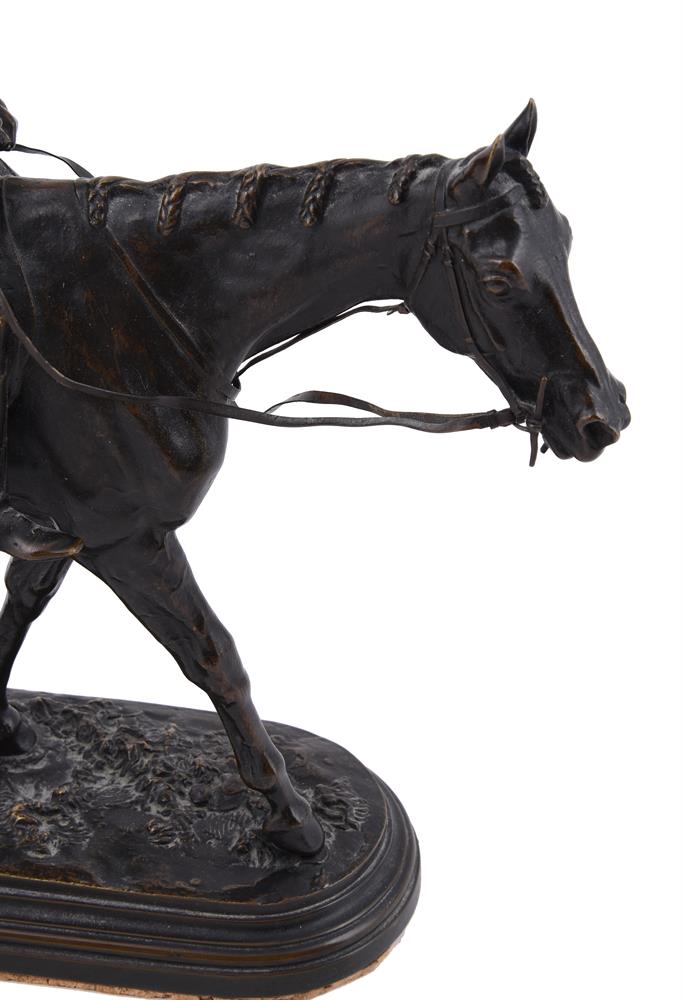 ISIDORE JULES BONHEUR 1827-1901), AN EQUESTRIAN BRONZE OF HORSE AND JOCKEY, LATE 19TH CENTURY - Image 3 of 3